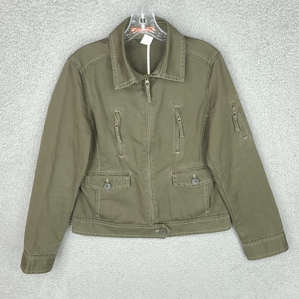 J. Crew Khaki Utility Jacket for Women Size L